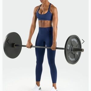 TLF Hyper Power Side Pocket Workout Leggings Deep Navy Large ankle